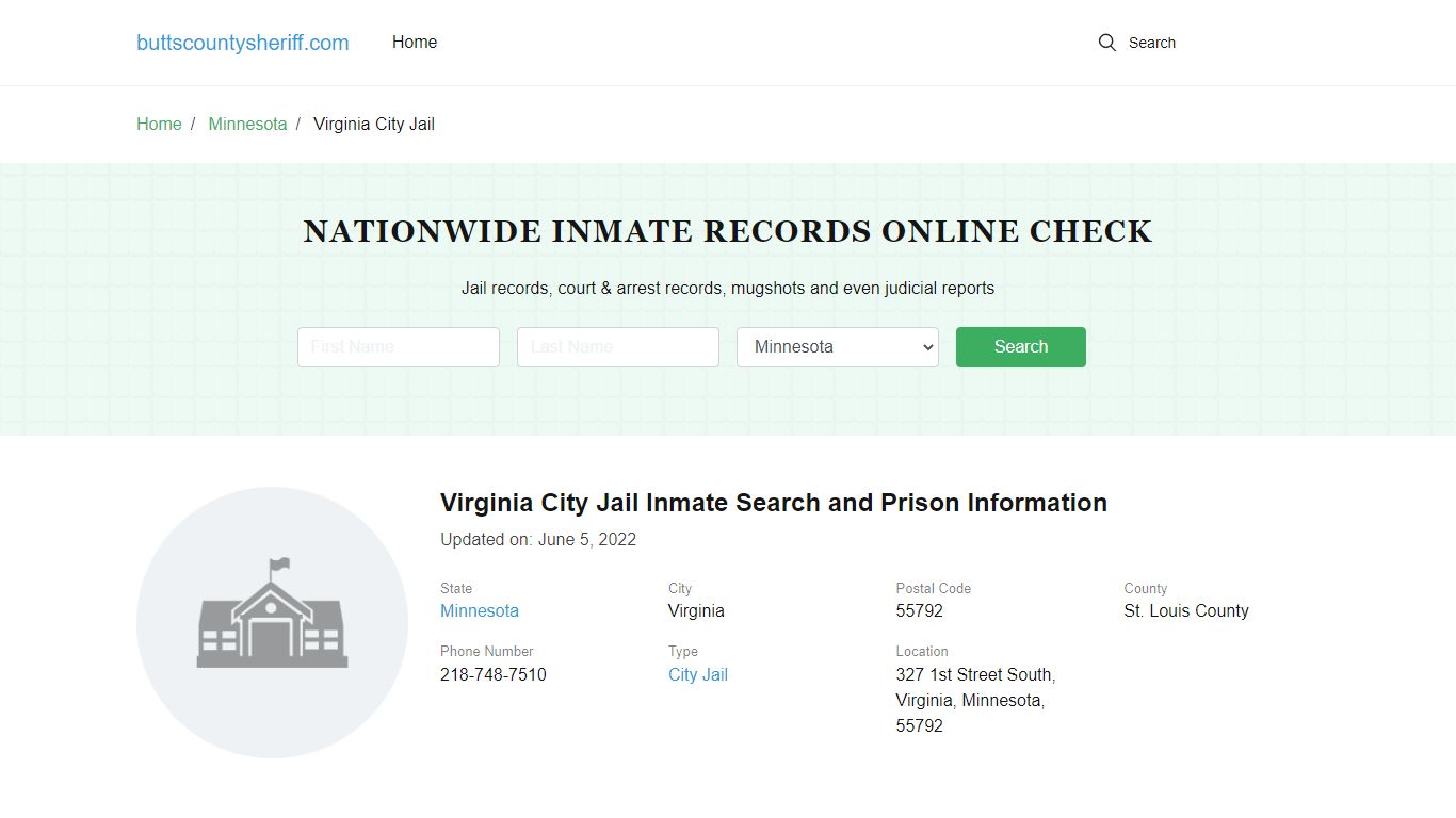 Virginia City Jail Inmate Search, Visitation, Phone no. & Mailing ...